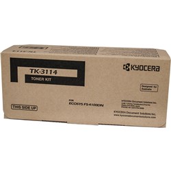 KYOCERA TK-3114 TONER CART BLACK UP TO 15,500 PAGE YIELD