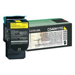 LEXMARK C540H1YG TONER CART YELLOW H/YIELD UP TO 2,000 PAGE YIELD