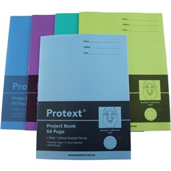 PROTEXT POLY PROJECT BOOK Plain 24mm D Thirds 64pg Bull