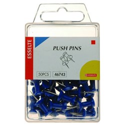 ESSELTE PUSH PINS BLUE Pack of 50
