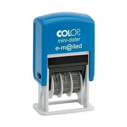 COLOP S160 L4 MINI DATER EMAILED 4MM TYPE BLUE RED