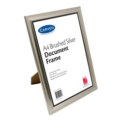 CARVEN DOCUMENT FRAME A4 BRUSHED SILVER