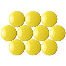 QUARTET MAGNETIC BUTTONS 20mm YELLOW Pack of 10