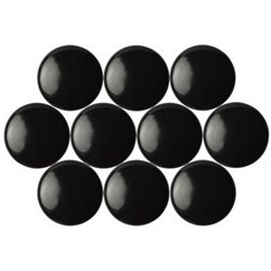 QUARTET MAGNETIC BUTTONS 30mm BLACK Pack of 10