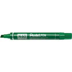 Pentel N60 Permanent Marker Chisel 2.5-5mm Green