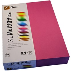 QUILL XL MULTIOFFICE PAPER A4 80gsm Fluoro Pink PK500