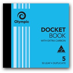 OLYMPIC CARBON BOOK 5 Duplicate 120mm x 125mm 50 Dockets