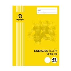 # OLYMPIC EXERCISE BOOK 225x175 YEAR 3/4 QLD RULING 48pg *** CLEARANCE ***