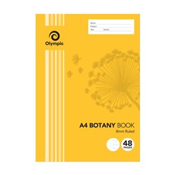 OLYMPIC STRIPED BOTANY BOOK A4 48PG 8MM RULED