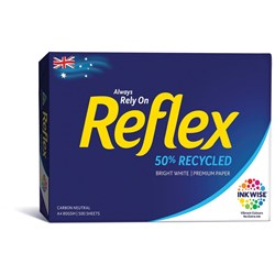 REFLEX COPY PAPER A4 50% RECYCLED 80GSM WHITE