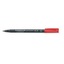 Staedtler 313 Lumocolor Pen Permanent Superfine 0.4mm Red Pack of 10