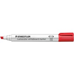 Staedtler 351B Lumocolor Whiteboard Marker Chisel 2-5mm Red Pack of 10