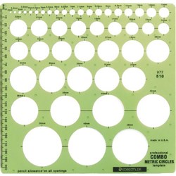 STAEDTLER 977510 COMBO METRIC CIRCLE TEMPLATE PACK OF 5