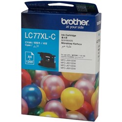 Brother LC-77XLC Ink Cartridge High Yield Cyan