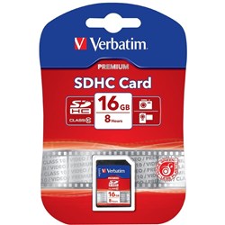 VERBATIM SDHC MEMORY CARD 16GB (CLASS 10)