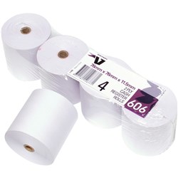VICTORY CALC/REGISTER ROLLS 76x76x11.5 2Ply Cash Register Pack of 4