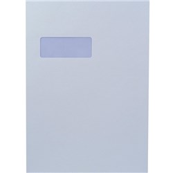 Cumberland Window Face Booklet Envelope C4 Strip Seal Secretive White Box Of 250