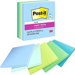 Post-It 654-5SST Super Sticky Notes 76mmx76mm Oasis Pack of 5