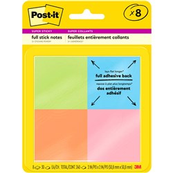 POST-IT SUPER STICKY NOTES F220-8SSAU 50x50mm PADS Pack of 8