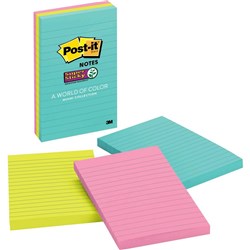 # POST-IT MIAMI 660-3SSMIA MIAMI COLLECTION SUPER STICKY NOTES 100x148mm 90 SHEETS PK3