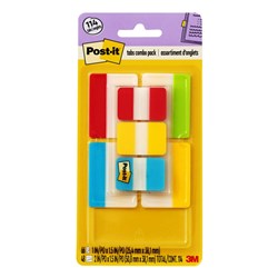 Post-It 686-VAD2 Durable Tabs 50mm & 25mm Assorted Colours Value Pack of 114