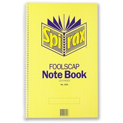 # Spirax 594 Notebook Foolscap Ruled 120 Page Side Opening ** CLEARANCE  **