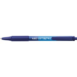 Bic Softfeel Ballpoint Pen Retractable Medium 1mm Blue