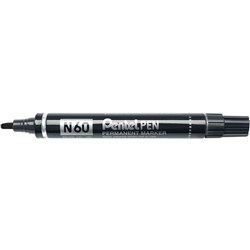 Pentel N60 Permanent Marker Chisel 2.5-5mm Black
