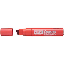 Pentel N50XL Jumbo Permanent Marker Chisel 10-18mm Red