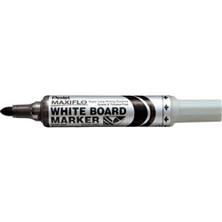 Pentel MWL5 Maxiflo Whiteboard Marker Bullet 2.1mm Pump It Black