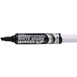 Pentel MWL6 Maxiflo Whiteboard Marker Chisel 3-7.0mm Pump It Black