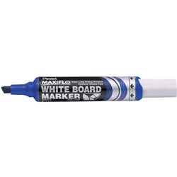 Pentel MWL6 Maxiflo Whiteboard Marker Chisel 3-7.0mm Pump It Blue