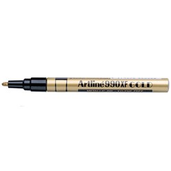 Artline 990XF Metallic Permanent Marker Fine Bullet 1.2mm Gold