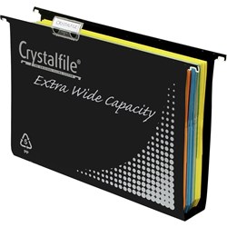 Crystalfile Suspension Files Polypropylene Extra Wide 50mm Black Pack Of 10