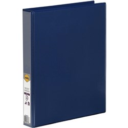Marbig Clearview Insert Binder A4 2D Ring 25mm Blue