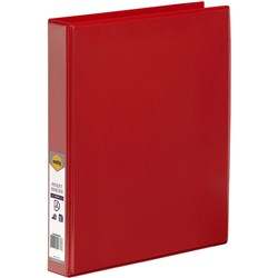 Marbig Clearview Insert Binder A4 2D Ring 25mm Red