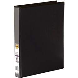 Marbig Clearview Insert Binder A4 4D Ring 25mm Black