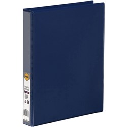 Marbig Clearview Insert Binder A4 4D Ring 25mm Blue