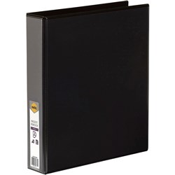 Marbig Clearview Insert Binder A4 2D Ring 38mm Black