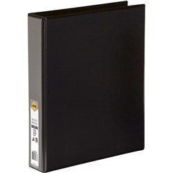 Marbig Clearview Insert Binder A4 4D Ring 38mm Black