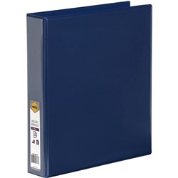 Marbig Clearview Insert Binder A4 4D Ring 38mm Blue
