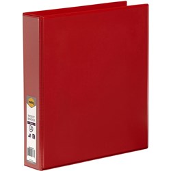 Marbig Clearview Insert Binder A4 4D Ring 38mm Red