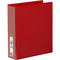 Marbig Clearview Insert Binder A4 2D Ring 50mm Red