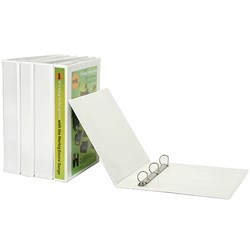 Marbig Clearview Insert Binder A4 3D Ring 65mm White