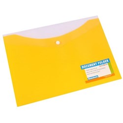 Bantex Document Folder A4 With Button Closure Tropical Banana