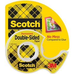 Scotch 136 Double Sided Tape 12.7mmx6.3m & Dispenser