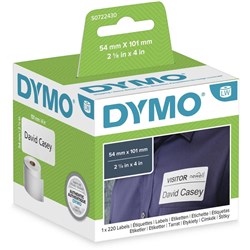 Dymo 30323 Labelwriter Labels 54x101mm Shipping -Paper White Box of 220