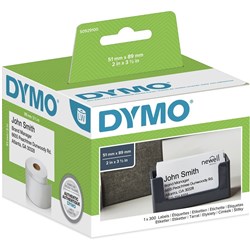 Dymo 30374 Labelwriter Labels 89mmx51mm Appointment Card White Non-Adhesive Box of 300