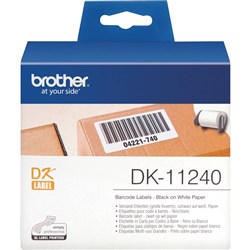 Brother DK-11240 Label Rolls 102x51mm Black on White Suits QL-Series Box 600