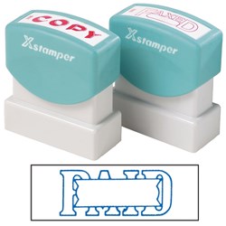 XStamper Stamp CX-BN 1201 Paid/Date Blue